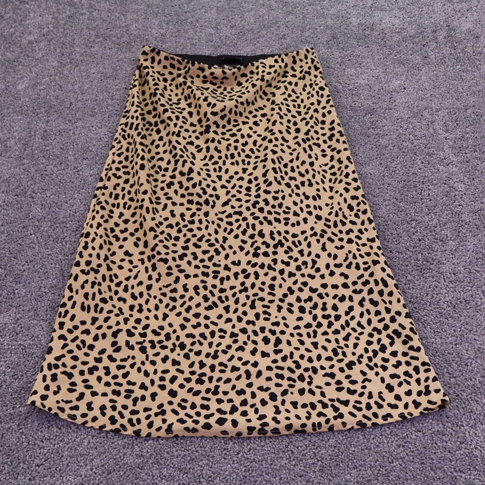 Sanctuary Midi Skirt Womens Medium Tan Leopard Animal Print Slip